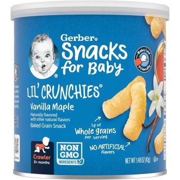 Gerber Lil Crunchies Vanilla Maple, 42G
